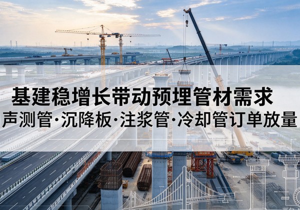 北戴河基建稳增长带动预埋监测管材需求，声测管、沉降板、注浆管订单持续放量